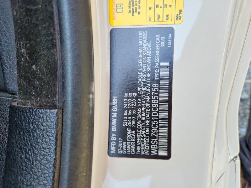 Продаж на аукціоні авто 2013 Bmw M6, vin: WBSLZ9C51DC985758, номер лоту: 67860306
