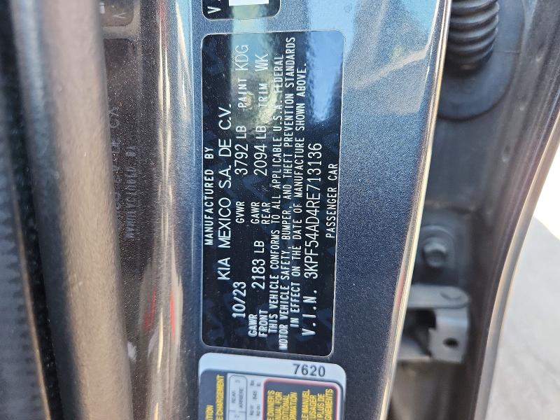 Продаж на аукціоні авто 2024 Kia Forte, vin: 3KPF54AD4RE713136, номер лоту: 69755876