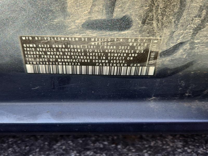 Продажа на аукционе авто 2019 Volkswagen Jetta, vin: 3VWC57BU1KM093275, номер лота: 68872196