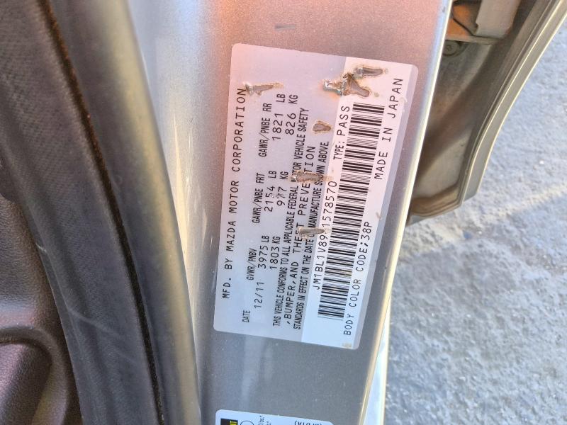 Aukcja sprzedaży 2012 Mazda 3, vin: JM1BL1V89C1578570, numer aukcji: 67490126