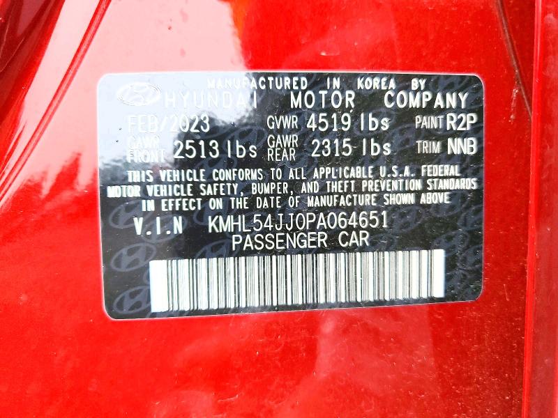 Auction sale of the 2023 Hyundai Sonata Hybrid, vin: KMHL54JJ0PA064651, lot number: 67374366