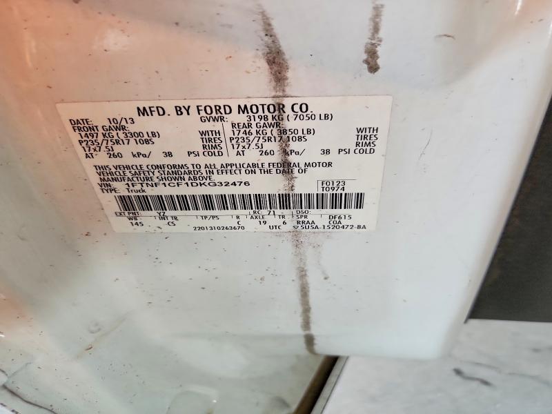 2013 Ford F150 მანქანა იყიდება აუქციონზე, vin: 1FTNF1CF1DKG32476, აუქციონის ნომერი: 68574636