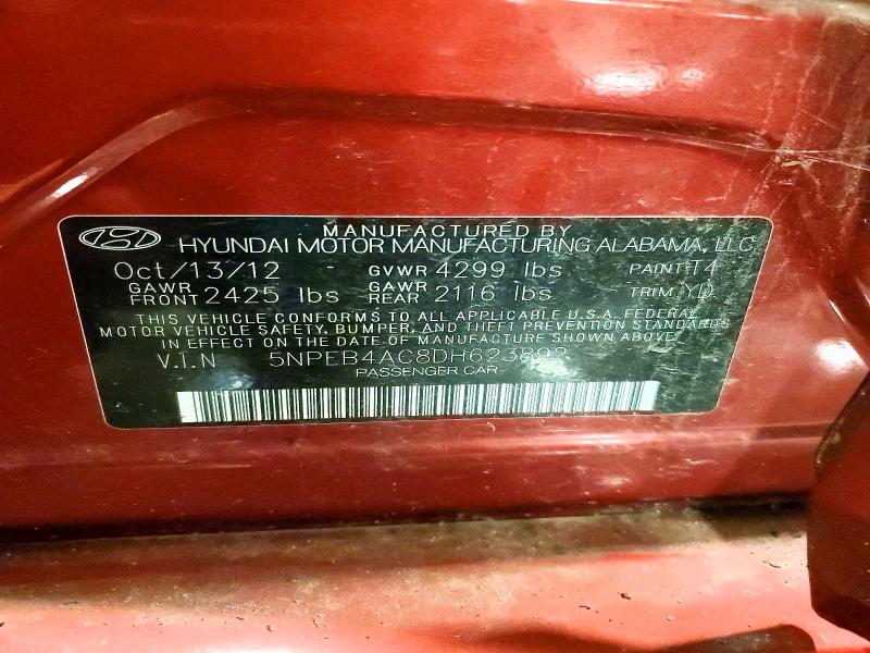 Продаж на аукціоні авто 2013 Hyundai Sonata, vin: 5NPEB4AC8DH623892, номер лоту: 70355056