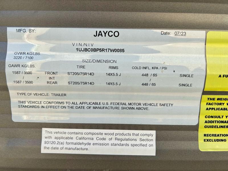 Aukcja sprzedaży 2024 Jaco Jay Flight Jayflight, vin: 1UJBC0BP5R17W0085, numer aukcji: 68760706