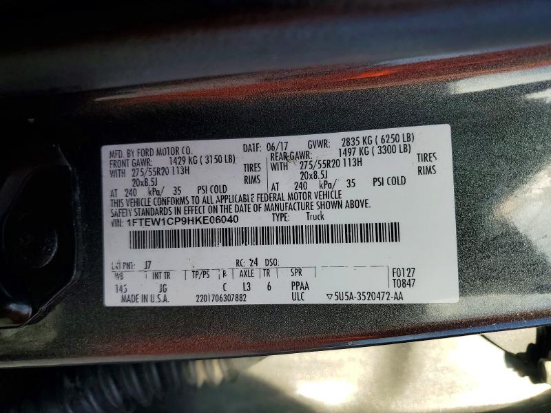 Продаж на аукціоні авто 2017 Ford F150, vin: 1FTEW1CP9HKE06040, номер лоту: 67176386
