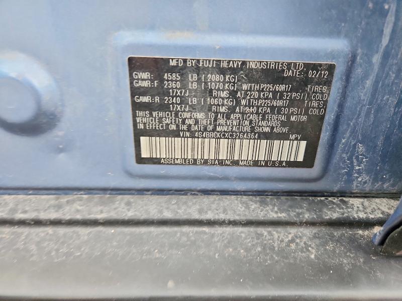 Aukcja sprzedaży 2012 Subaru Outback, vin: 4S4BRCKCXC3264364, numer aukcji: 68811026