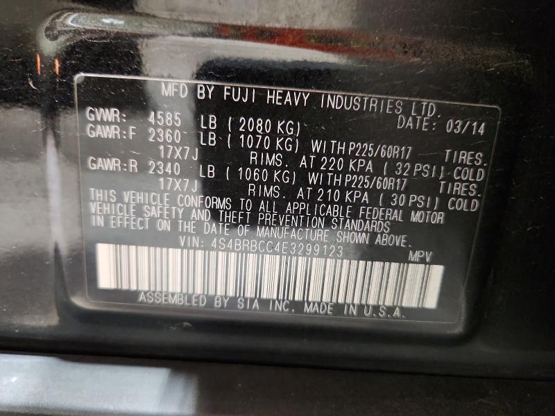 Продажа на аукционе авто 2014 Subaru Outback, vin: 4S4BRBCC4E3299123, номер лота: 70262626