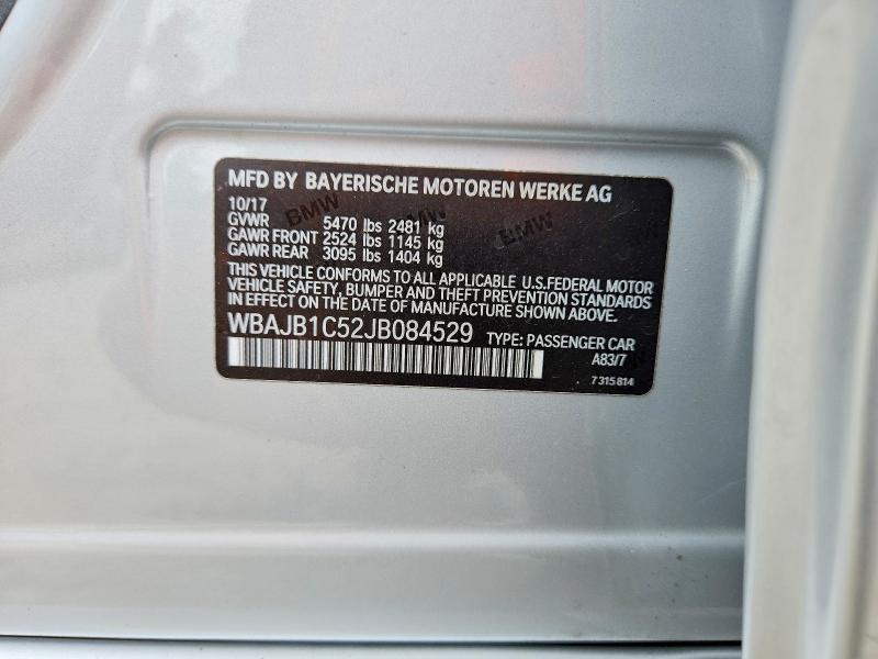 Продаж на аукціоні авто 2018 Bmw 530xe, vin: WBAJB1C52JB084529, номер лоту: 68878516