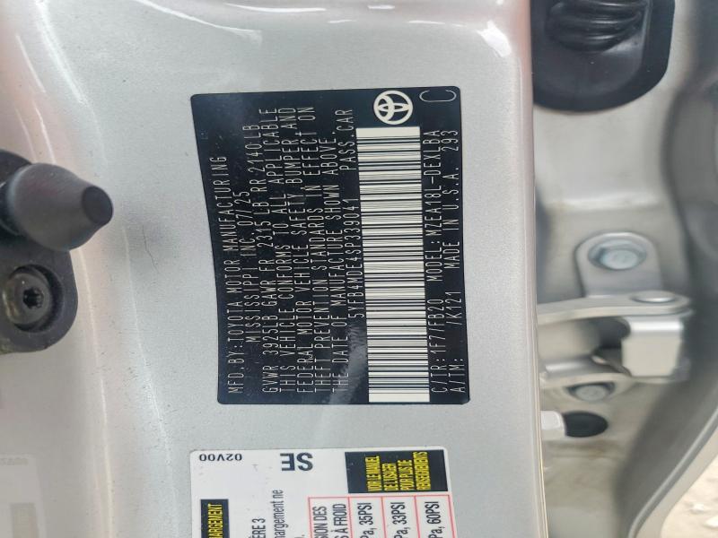 Продажа на аукционе авто 2025 Toyota Corolla, vin: 5YFB4MDE4SP339041, номер лота: 70529556