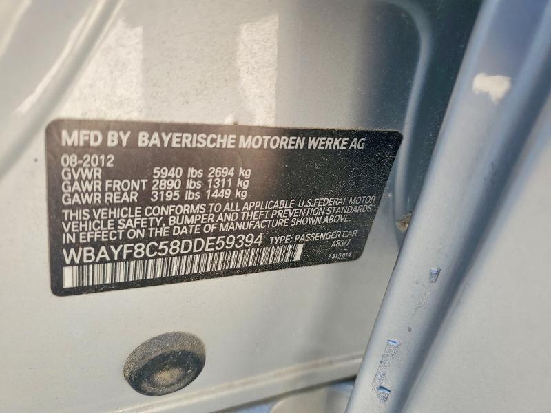 2013 Bmw 750 მანქანა იყიდება აუქციონზე, vin: WBAYF8C58DDE59394, აუქციონის ნომერი: 70031526