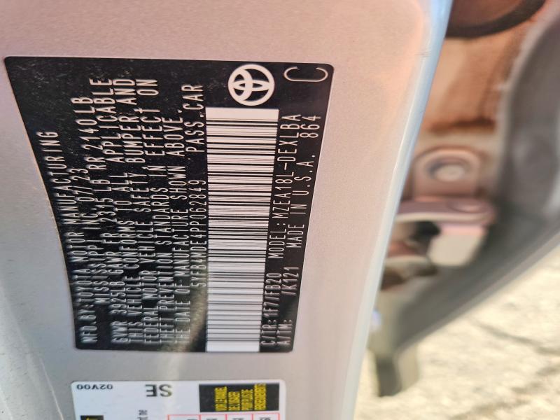 67826706 :رقم المزاد ، 5YFB4MDE4PP062849 vin ، 2023 Toyota Corolla مزاد بيع