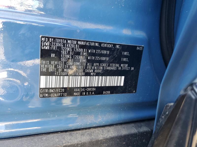 Продажа на аукционе авто 2025 Toyota Rav4, vin: 4T3T6RFV7SU183690, номер лота: 69611586