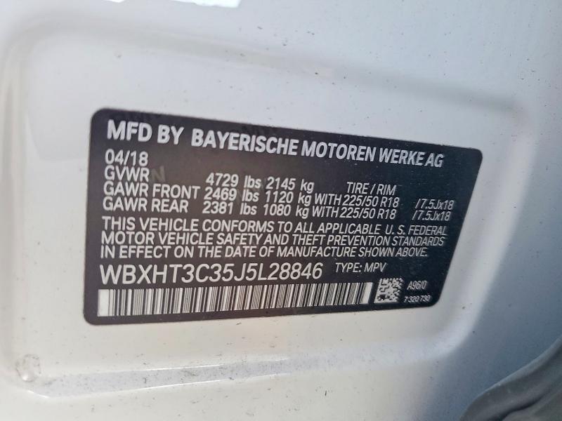Aukcja sprzedaży 2018 Bmw X1, vin: WBXHT3C35J5L28846, numer aukcji: 67649356