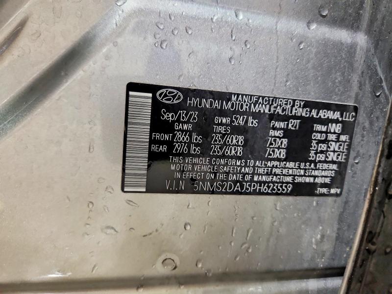 Aukcja sprzedaży 2023 Hyundai Santa Fe, vin: 5NMS2DAJ5PH623559, numer aukcji: 70785326