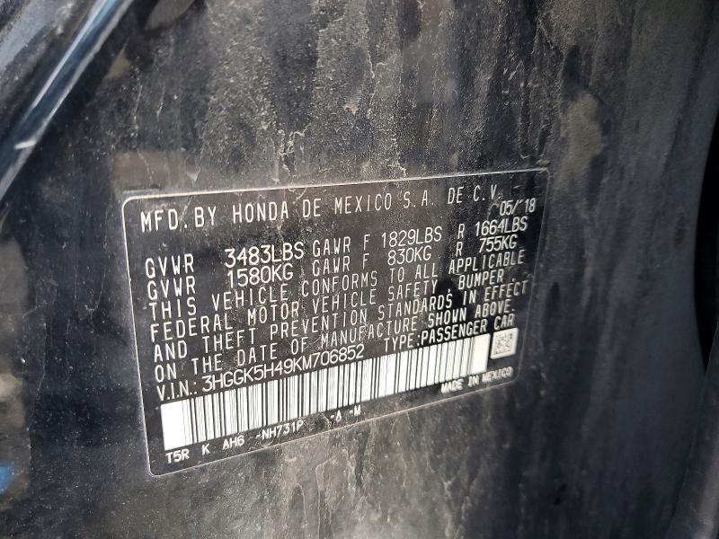Aukcja sprzedaży 2019 Honda Fit, vin: 3HGGK5H49KM706852, numer aukcji: 69304846