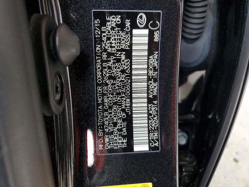 Продажа на аукционе авто 2016 Lexus Es, vin: JTHBW1GG6G2116333, номер лота: 67679116