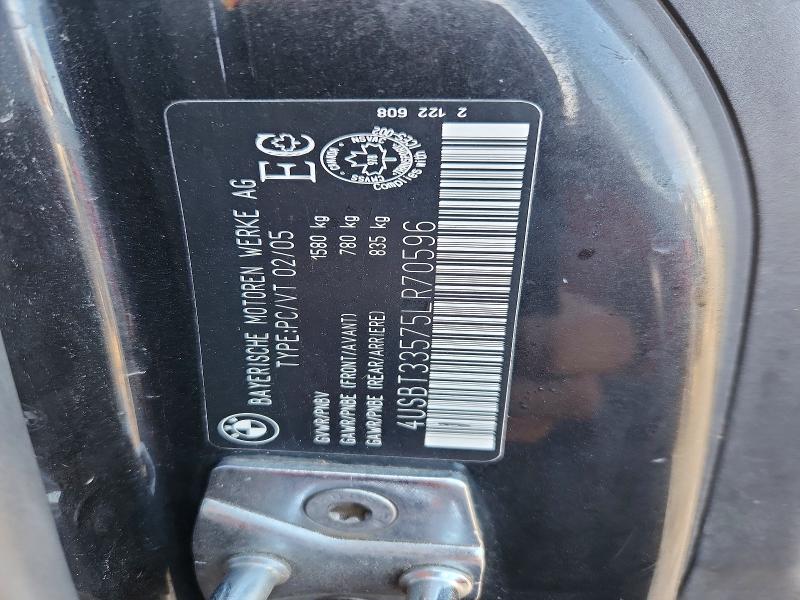 67841246 :رقم المزاد ، 4USBT33575LR70596 vin ، 2005 Bmw Z4 مزاد بيع