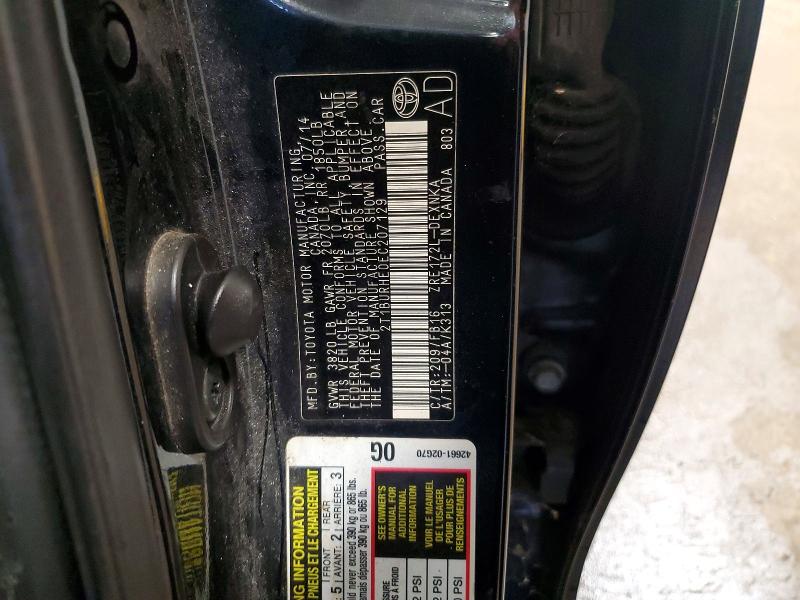 Продаж на аукціоні авто 2014 Toyota Corolla, vin: 2T1BURHE0EC207129, номер лоту: 69946356