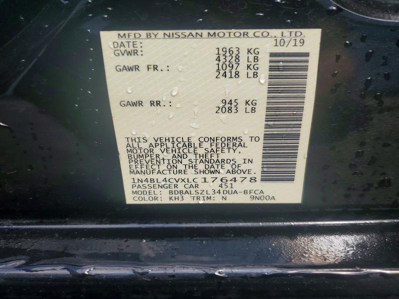 Продажа на аукционе авто 2020 Nissan Altima, vin: 1N4BL4CVXLC176478, номер лота: 67429936