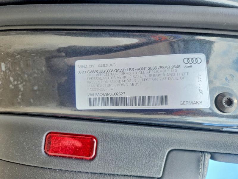68071586 :رقم المزاد ، WAUEACF59MA002527 vin ، 2021 Audi A5 مزاد بيع