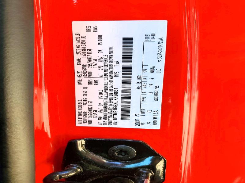 67481926 :رقم المزاد ، 1FTMF1EBXLKF20831 vin ، 2020 Ford F150 مزاد بيع