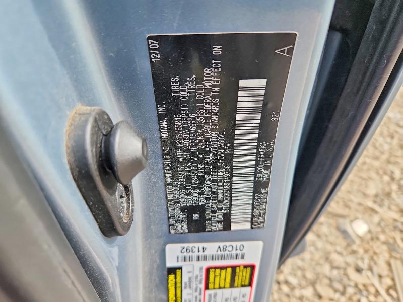 Aukcja sprzedaży 2008 Toyota Sienna, vin: 5TDZK23C18S149738, numer aukcji: 70078776