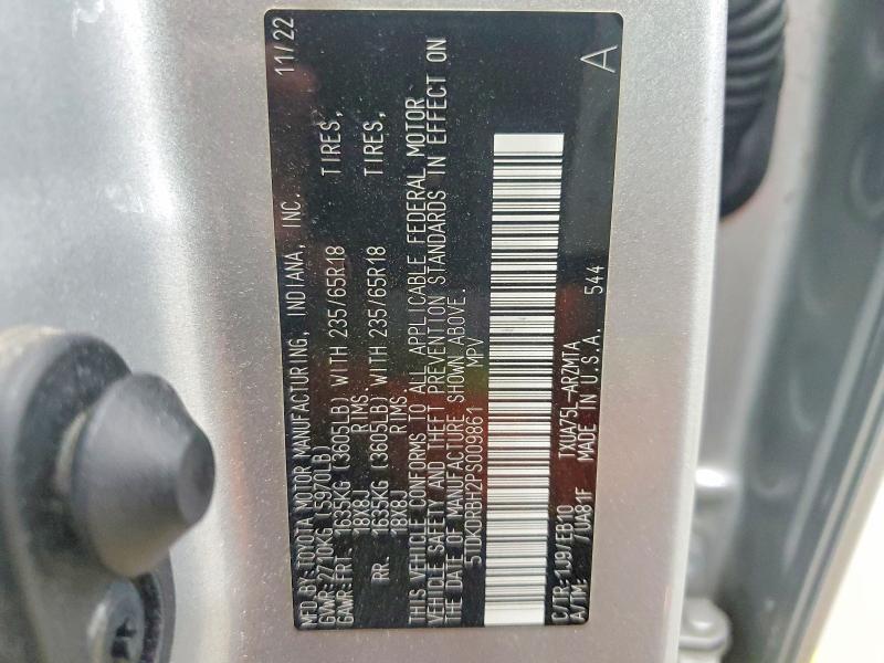 Aukcja sprzedaży 2023 Toyota Highlander, vin: 5TDKDRBH2PS009861, numer aukcji: 69378506