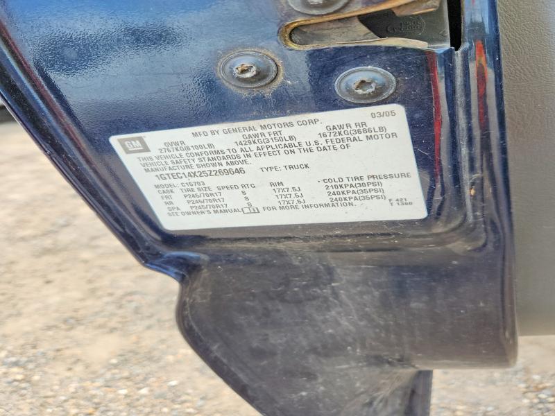 2005 Gmc New Sierra მანქანა იყიდება აუქციონზე, vin: 1GTEC14X25Z269646, აუქციონის ნომერი: 68375096