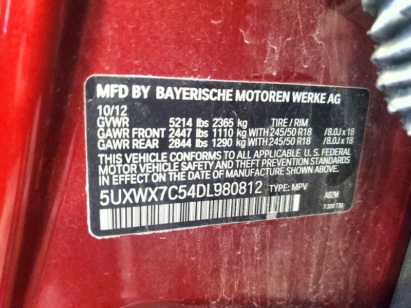Aukcja sprzedaży 2013 Bmw X3, vin: 5UXWX7C54DL980812, numer aukcji: 69202446