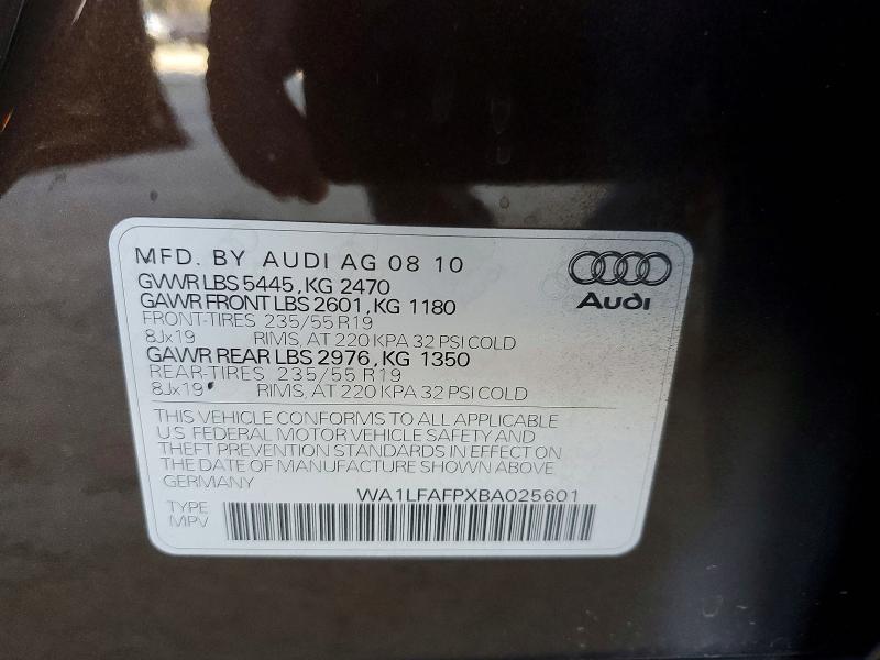 Aukcja sprzedaży 2011 Audi Q5, vin: WA1LFAFPXBA025601, numer aukcji: 69366456