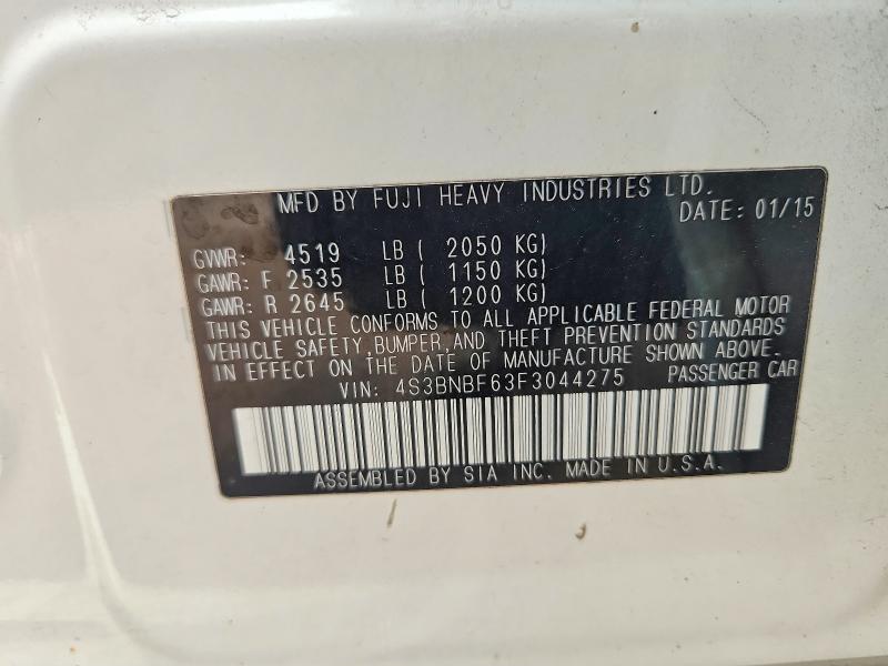 Aukcja sprzedaży 2015 Subaru Legacy, vin: 4S3BNBF63F3044275, numer aukcji: 67367536