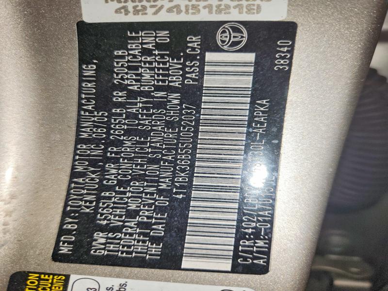 67931376 :رقم المزاد ، 4T1BK36B55U052037 vin ، 2005 Toyota Avalon مزاد بيع