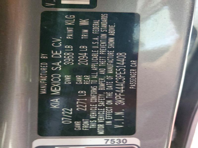Aukcja sprzedaży 2023 Kia Forte, vin: 3KPF44AC3PE514408, numer aukcji: 52612386