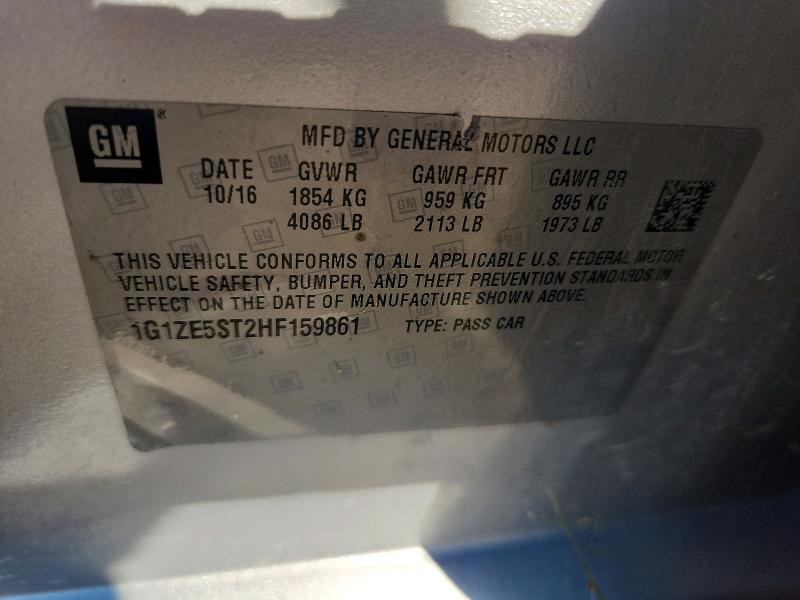 Aukcja sprzedaży 2017 Chevrolet Malibu, vin: 1G1ZE5ST2HF159861, numer aukcji: 70680826