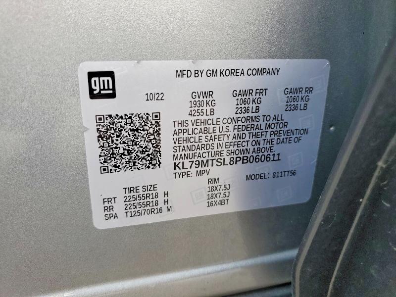 69625636 :رقم المزاد ، KL79MTSL8PB060611 vin ، 2023 Chevrolet Trailblazer مزاد بيع