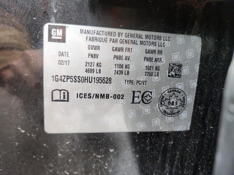 Auction sale of the 2017 Buick Lacrosse, vin: 1G4ZP5SS0HU195628        , lot number: 68708946