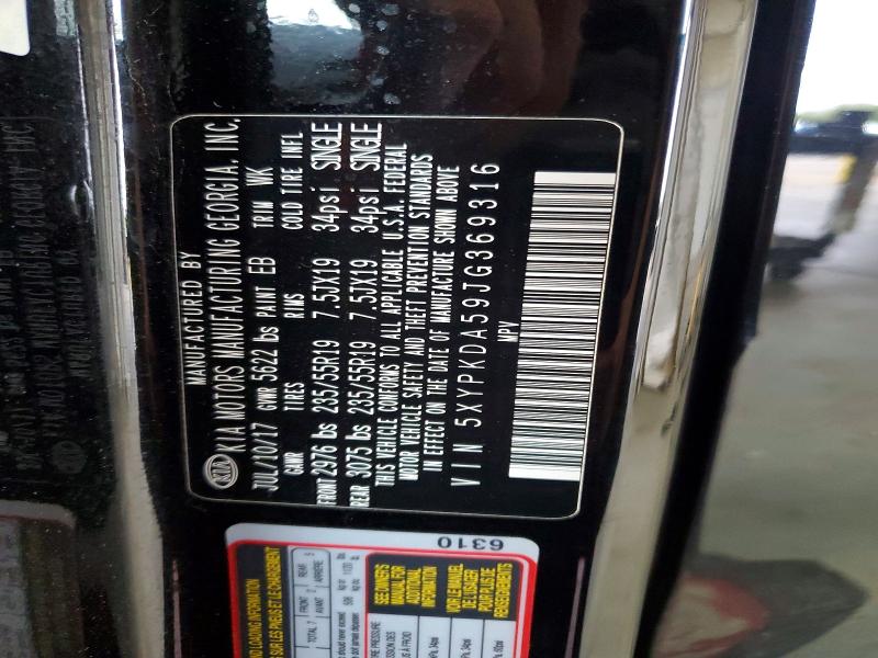 Aukcja sprzedaży 2018 Kia Sorento, vin: 5XYPKDA59JG369316, numer aukcji: 67458486