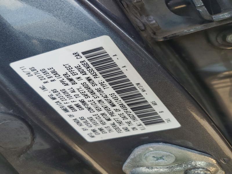 68662166 :رقم المزاد ، 1HGCP2F48BA124935 vin ، 2011 Honda Accord مزاد بيع