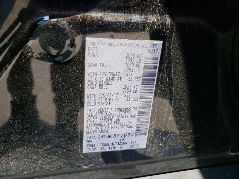 Продажа на аукционе авто 2017 Nissan Rogue, vin: 5N1AT2MT6HC877674, номер лота: 69697946
