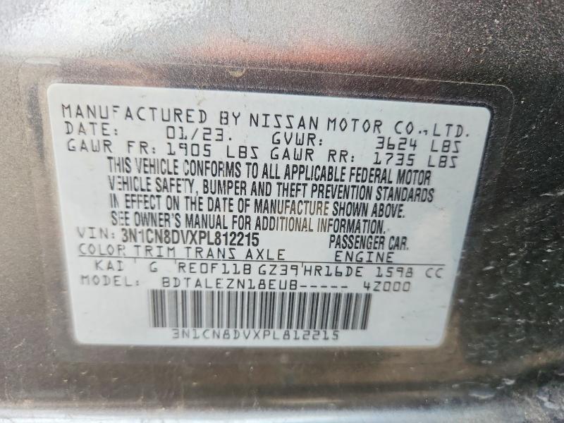 Aukcja sprzedaży 2023 Nissan Versa, vin: 3N1CN8DVXPL812215, numer aukcji: 70348306