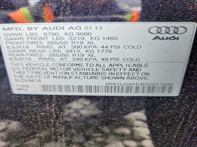 Aukcja sprzedaży 2013 Audi Q7, vin: WA1LGAFE4DD011030, numer aukcji: 70067156