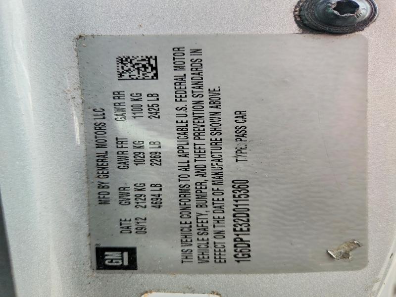 67010086 :رقم المزاد ، 1G6DP1E32D0115360 vin ، 2013 Cadillac Cts مزاد بيع