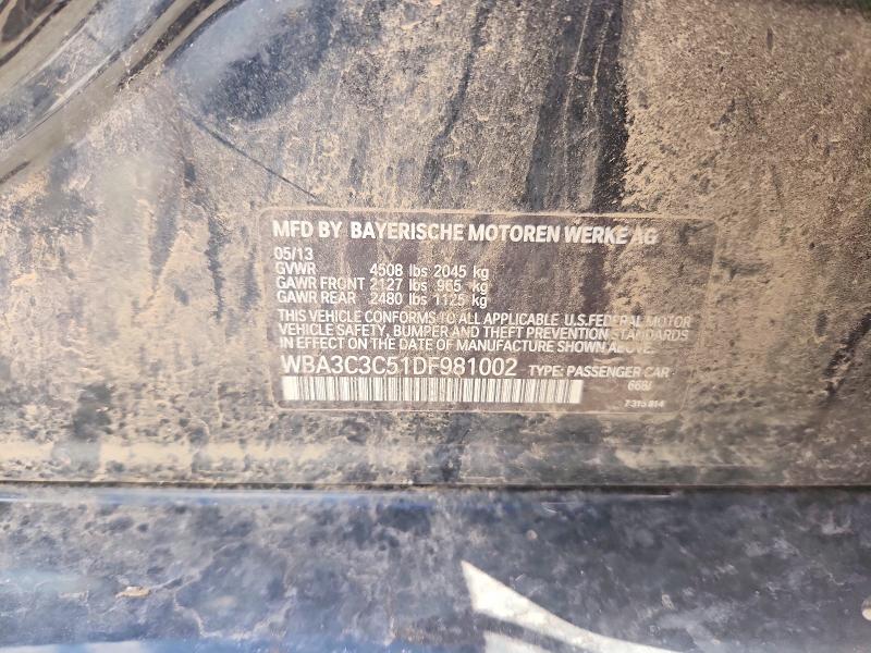 2013 Bmw 320 მანქანა იყიდება აუქციონზე, vin: WBA3C3C51DF981002, აუქციონის ნომერი: 68267196