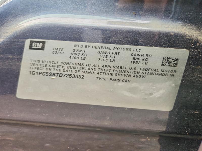 Aukcja sprzedaży 2013 Chevrolet Cruze, vin: 1G1PC5SB7D7253002, numer aukcji: 70410236