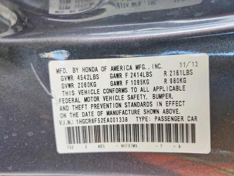 Aukcja sprzedaży 2014 Honda Accord, vin: 1HGCR6F52EA001338, numer aukcji: 69323936