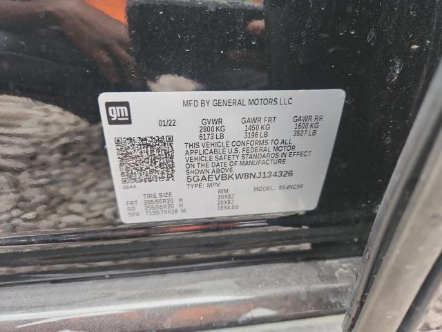 Aukcja sprzedaży 2022 Buick Enclave, vin: 5GAEVBKW8NJ134326, numer aukcji: 70307106