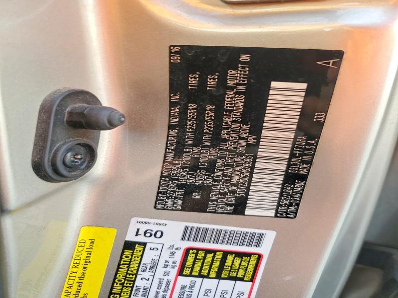 69948486 :رقم المزاد ، 5TDYZ3DC5HS785851 vin ، 2017 Toyota Sienna مزاد بيع