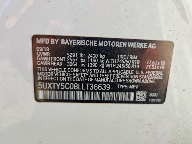 Aukcja sprzedaży 2020 Bmw X3, vin: 5UXTY5C08LLT36639, numer aukcji: 67866866