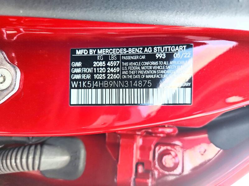 Aukcja sprzedaży 2022 Mercedes-benz Cla, vin: W1K5J4HB9NN314875, numer aukcji: 67595046