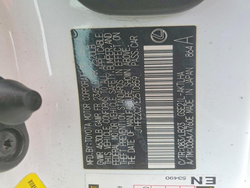Aukcja sprzedaży 2014 Lexus Is, vin: JTHFE2C27E2510859, numer aukcji: 68603556